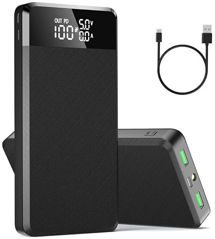 Power Bank 42800mAh: Powerbank PD 25W Schnellaufladung Externe Handyakkus mit Digitaldisplay, USB C Tragbares Ladegerät für iPhone 15 14 13 12 Pro Max, Samsung und Andere Geräte