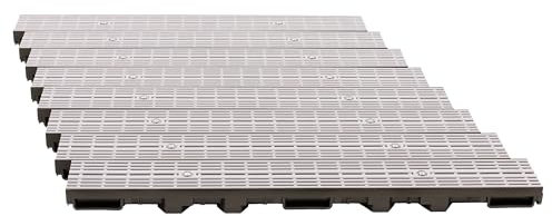 ScarMaxx - Grondaia di drenaggio da 8 m – Grondaia – Scarico Acqua piovana – Altezza A15 60 mm – Set Completo – per Angolo e Collegamento a Croce – Griglia longitudinale Line Grigio – 13 x 800 x 6 cm