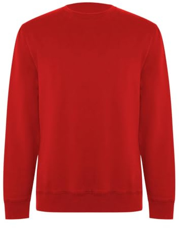 WIXSOO Felpa Girocollo Uomo da Lavoro in Policotone Resistente (IT, Testo, XL, Regular, Regular, Rosso)