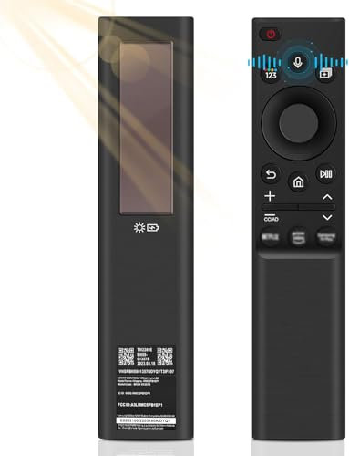 BN59-01357B Universal Solar Voice Remote Control Replacement for Samsung Smart TVs with 4 Shortcut Buttons, Compatible with Samsung The Frame Neo QLED,Crystal