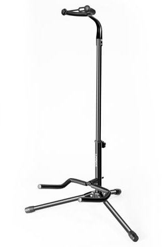 LINRAX FS2 Supporto per Chitarra con Manico, Supporto Pieghevole per Chitarra, Altezza Regolabile, Porta Chitarra da Terra per Chitarra Acustica Classica Elettrica Basso, Rack per Chitarra Treppiede