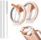 2 Couvercle Etanche pour Stanley Cup 40 oz, Couvercle Gourde pour Stanley, Couvercles de Remplacement Anti-Fuite avec 2 Pailles et 1 Brosse de Nettoyage, Accessoires pour Stanley Cup (Rose)