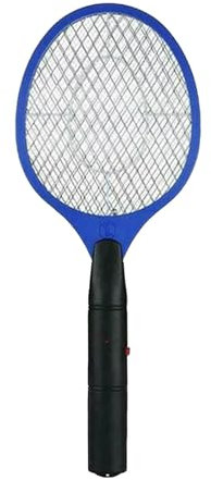 YANFJHV Elektrische Fliegen- und Klatsche für draußen/innen für batteriebetriebenes Tennis. 2 AA-Batterien nicht im Lieferumfang enthalten Ultraschall Mäuse (Blue, One Size)