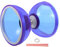 Fegtrtyoa Diabolo-Ball mit Dreifachem Kugellager, Jonglieren, Weiches Gummi, Doppelrad, für Kinder, Outdoor-Spielset, Kristall-TPU, Blau