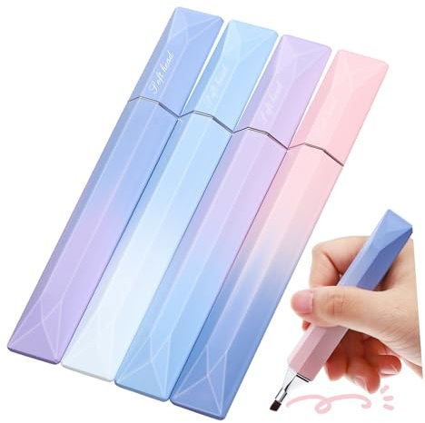 FUNNETOYU 4pezzi Evidenziatori Pastello Punta Chisel Per Libri e Pianificazione Evidenziatori Trasparenti Per Annotazioni e Journaling Per Studio e Ufficio