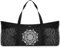 Gonex Yogatasche, Extra Große Canvas Sporttasche mit Wasserdichtem Fach & Metallreißverschluss, Für Matte & Blöcke, Stylische Tragetasche für Damen, Ideal für Yoga, Pilates, Reisen, Schwarz