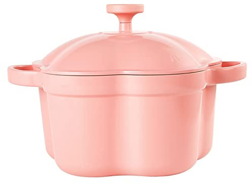 SXTYYH Marmite En émail En Forme De Fleur Cocotte Fonte Avec Couvercle Marmite à Soupe Glaçure Céramique Poêle Antiadhésive Alliage D'aluminium Moulage Sous Pression