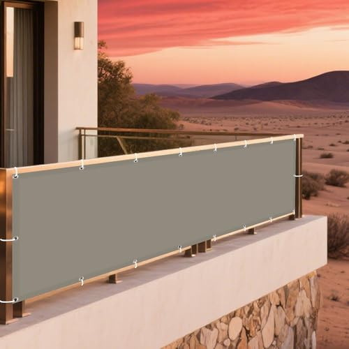 Tenda da Sole per Esterno 250 x 500 cm Protezione Raggi UV e Impermeabile Tende per Pergolato Impermeabile, con Corde di Supporto per Giardino, Esterno, Balcone, Campeggio, Tortora