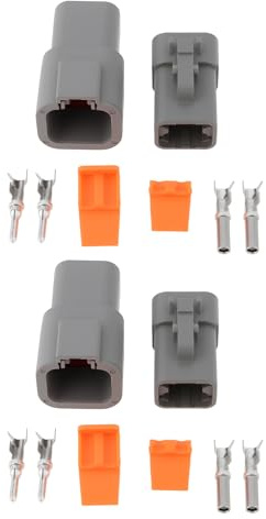 The Lord of the Tools Kit de Connecteurs étanches 4 Broches DTP04-4P DTP06-4S Compatible avec Deutsch pour Automobiles Motos Et Camions