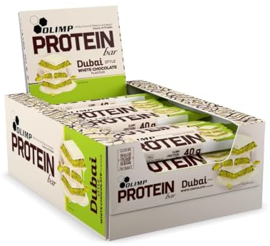 Olimp Proteinriegel Protein Bar 25 x 40g - Dubai Style White Chocolate | Powerbar Riegel