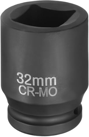 QUARKZMAN 4-Punkt Stecknuss 1 Zoll Antrieb 32mm, Metrische Viereck-Impact-Buchse CR-MO-Verdunkelung Standard-Rad-Buchsen Pneumatische Werkzeug für Auto Reparatur Hausgebrauch