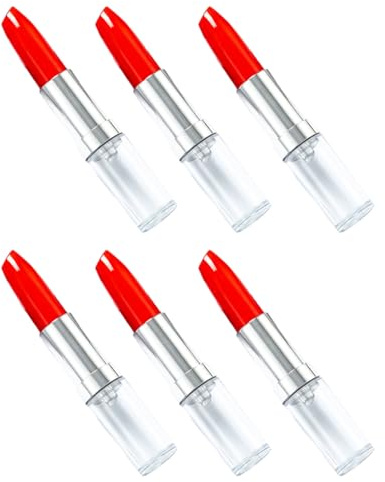 Lippenstift-Kugelschreiber für Damen und Mädchen, Lippenstift-Form, für Hochzeit, Weihnachten, glattes Schreiben, 6 Stück
