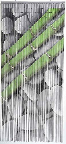 MadeInNature Rideau de Porte Perles Bambou, Intérieur et Extérieur, Porte d’entrée, Porte intérieure, Porte fenêtre 90x200cm, Plusieurs modèles aux Choix de (Modèle 7 Hanae)