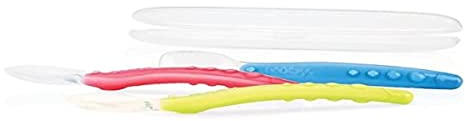 Nuby Id5555 Cuillère en silicone avec étui hygiénique