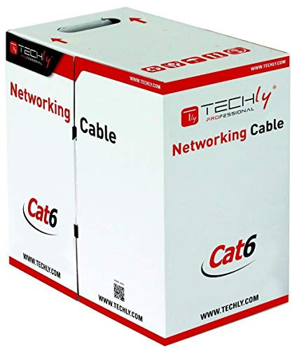 Techly Professional 025664 Matassa F/UTP Cavo Cat.6 Rame 305m Flessibile Grigio