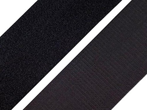 Klettband,Klettverschluss, 10cm breit x 20cm lang; schwarz,zum nähen; Flausch & Hakenband