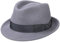 LIERYS Classic Wool Trilby Damen/Herren - Hut aus Wollfilz - Outdoorhut wasserabweisend - Regenhut Packable (knautschbar) - Filzhut Fedora Sommer/Winter grau L (58-59 cm)