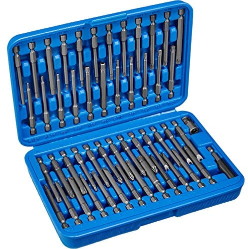 TecTake Juego de puntas largas 51 piezas | acero al cromo-vanadio | Maletín Consistente Incluido