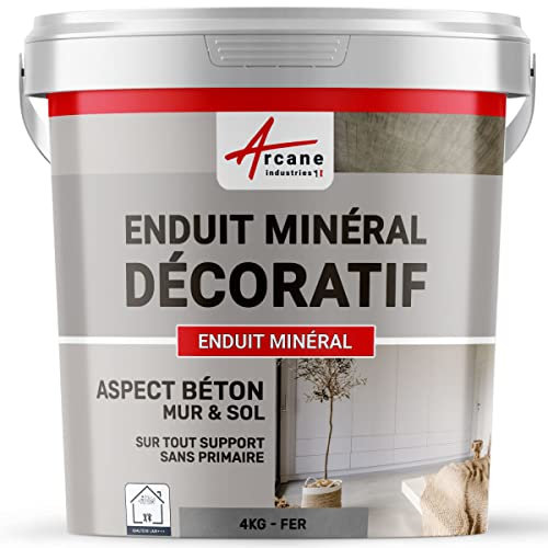 Enduit décoratif, mural et sol, rénovation, chambre, cuisine, salle de bain - 4 kg Fer - ARCANE INDUSTRIES