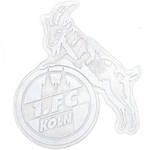 1. FC Köln Aufkleber transparent klein (Silber) - Plus gratis Aufkleber Forever Köln