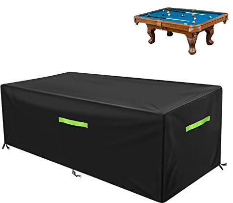 GEMITTO Funda para Mesa de Billar de 7/8/9 pies, Cubierta de Billar Resistente al Agua, Tela de poliéster para Mesa de Billar de Billar de Billar, 260 x 135 x 82 cm