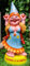Ebros Gartenzwerg mit Daumenblume und Kind, Hippie-Lame, Happy Peace Loving Mrs Gnome 'Gardening is so Groovey' Frühling, Sommer, Terrasse, Außenbereich, Poolside Figur, 34,3 cm H