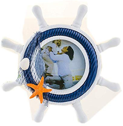 Molinter Bilderrahmen Holz Maritime Fotorahmen Vintage Foto DIY Kreativ Bilder Rahmen Wandschmuck (Seestern)