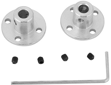Flanschkupplung, 2 Stk. M3 Metallflanschwellenkupplung, mm AD 10 mm Motorstecker für starre Flanschführungswellenkupplung, DIY-Modellzubehör