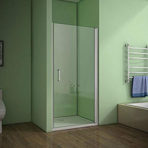 Mamparas de Ducha Puerta Abatible Gris mate 5mm 90x185cm