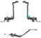 Flex Cable Repair Parts Replacement compatible with iPhone XS Max, (headphone connector, charge connector, gray, with microphone)