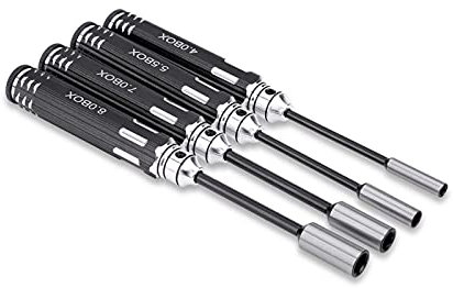 4 pièces Pilotes d'écrou Hexagonal Tournevis RC Outils de réparation Kit Pilote à Douille hexagonale pour Voitures RC modèles d'avions,Modèle De Déformation