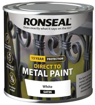 Ronseal Direct to Metal Paint White Satin 250ml