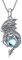 YFN Drachen Mondstein Halskette Sterling Silber Drachen Anhänger Schmuck Geschenke für Damen Herren
