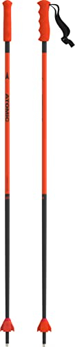 ATOMIC Salomon REDSTER JR Skistöcke - Länge 80 cm - Skistecken für Kinder in Rot - Zuverlässiger 3* Aluminium Skistock - Ergonomischer JR Griff am Stock - Stöcke mit 40mm Race-Teller