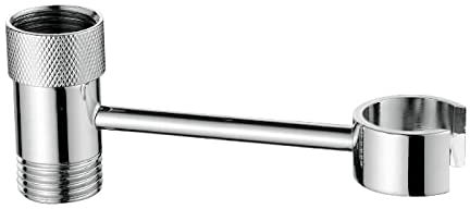 ADGO Haltegriff für Badewannen-/Duscharmatur Breite: 43 mm, Höhe: 132 mm, Messing, Rundgriff, Duscharmaturenhalter, Armaturenhalter, Haltegriff (Chrom)