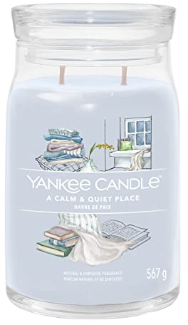 Yankee Candle Signature Duftkerze | große Kerze mit langer Brenndauer „A Calm & Quiet Place“ | Soja-Wachs-Mix | Perfekte Geschenke für Frauen