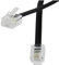 Cable Telefónico RJ11 de 2M de Largo, Cable Modular 6P4C de 2,0 M, Cable Western, Enchufe para Teléfono, Fax, Módem, Router DSL, VDSL, ISDN, Internet - 2 Metros, Negro