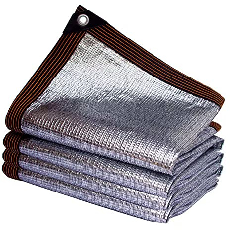 Schattennetz für Hunde, 99% Aluminet Schattennetz mit Ösen, Hitzeschutz Alunetz für's Auto, Sonnenschutznetz Sonnensegel für Gewächshaus Balkon 1x2m 2x2m 3x4m 3x5m 4x6m 6x8m ( Size : 5mx10m(16.4ftx32.