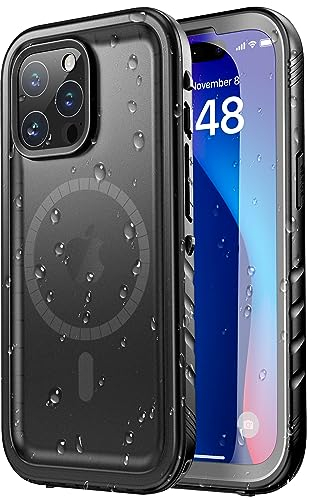 SPORTLINK Cover per iPhone 15 Pro Impermeabile - 360 Gradi Full Body Armor Protettiva Case[Compatibile con MagSafe] [IP68 Waterproof] Custodie Magnetico Subacquea con Fotocamera/Schermo Protezione