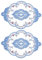 uxcell 2 Stück Retro Spitze Platzdeckchen 30,5 x 43,2 cm Oval bestickt Tischsets Französisch Häkeldeckchen Untersetzer Cup Mat für Zuhause Hochzeit Blau