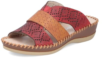Rieker Mules pour femme 61338, Rouge Combi 35, 41 EU