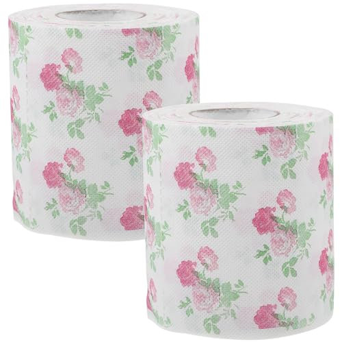 iplusmile 2 Rolls Colored Toilet Paper Bath Towel Bulk Toilet Paper Papertowels Paper Towels Kitchen Napkin Paper Lunch Napkin Paper Tissue Paper Printing Accessories Wood Pulp