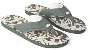 Animal Jekyl Mens Flip-Flops - Slip-on, Lightweight & Comfortable Footwear with Soft Padded upper Straps - Best for Spring Summer & Outdoors Light Khaki Adult Shoe Size 12