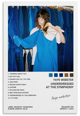 MOOWI Faye Webster Poster Underdressed at The Symphony, Albumcover-Poster für Schlafzimmer, ästhetische Leinwandkunst, Wanddekoration, 30 x 45 cm, Unframe-7