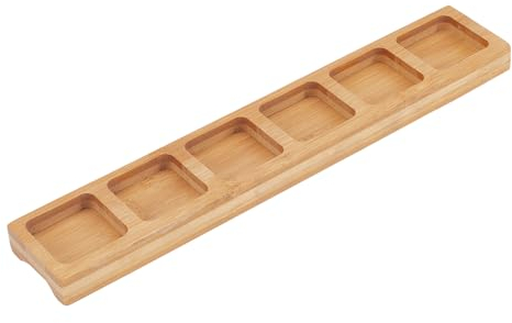 NBEADS 6-Slot Tequila Shot Glasses Serving Tray, 4.5cm Slot Wood Tequila Shot Board Square Slot Bar Display Shot Holder for Drinking Serving Display Storage Party Bar Club Restaurant