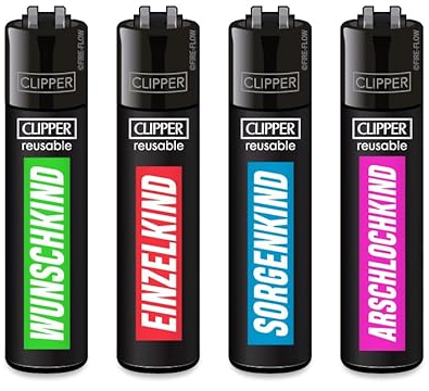 Clipper Feuerzeug 4er Set: (FFX Kinder)
