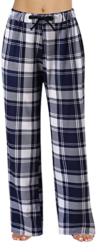 2024 New - Worn Be Lace Plaid Can Pajamas Casual Pants Spring Home Outside Damen Fashion Pants Leg Leggings für Frauen, weiß, M