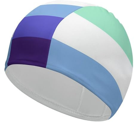 Bonnet de bain unisexe avec drapeau fier, pour cheveux longs et courts