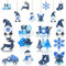 Amabro 24 Pièces Decoration Noel Sapin,Décoration Noel,Christmas Decorations Décorations De Noël Decoration Sapin De Noel avec Flocon De Neige GNOME Bonhomme Neige Camion Renne Clochette Décorations