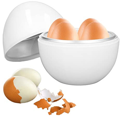 Cuociuova Sode per 4 Uova, Capacità Design Compatto Materiale ABS a Forma di Funzione Microonde Cuociuova per Cuocere Pane al Vapore, Pane, Ravioli al Vapore
